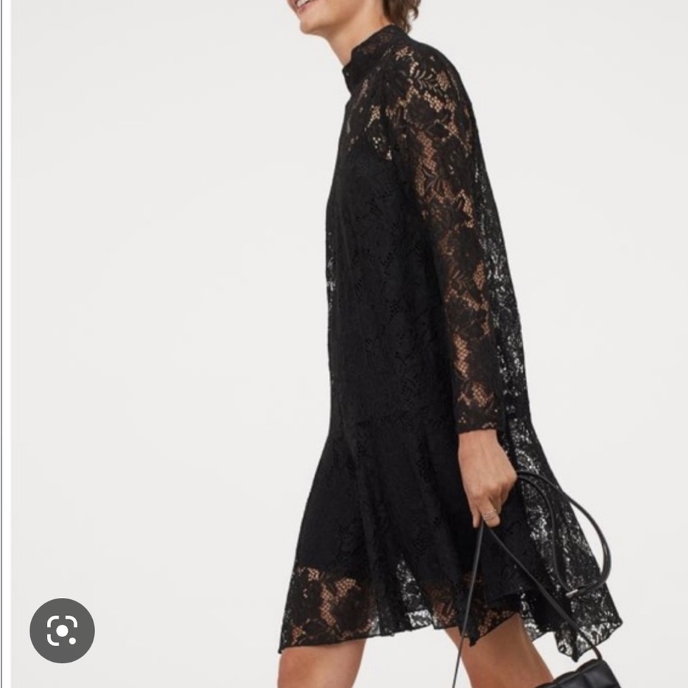 H&M conscious lace dress black